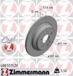 ZIMMERMANN Disc frana ZIMMERMANN 400.5511. 20 (400.5511.20)