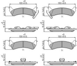 FERODO Set placute frana FERODO FDB1549 (FDB1549)