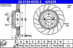 ATE Disc frana ATE 24.0124-0235.2 - fixbox