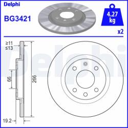 DELPHI Disc frana DELPHI BG3421 (BG3421) - fixbox