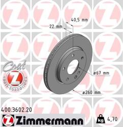 ZIMMERMANN Disc frana ZIMMERMANN 400.3602. 20 (400.3602.20)