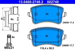 ATE Set placute frana ATE 13.0460-2748.2 (13.0460-2748.2)