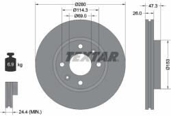 TEXTAR Disc frana TEXTAR 92136600 (92136600) - fixbox
