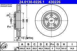 ATE Disc frana ATE 24.0130-0226.1 - fixbox