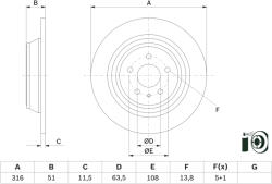 Bosch Disc frana BOSCH 0 986 479 D86 (0 986 479 D86) - fixbox