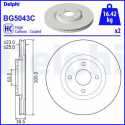 DELPHI Disc frana DELPHI BG5043C (BG5043C) - fixbox