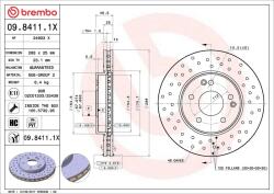 BREMBO Disc frana BREMBO 09.8411. 1X (09.8411.1X)