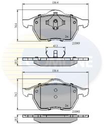 Comline Set placute frana, frana disc Comline CBP0715 - fixbox