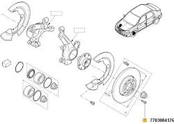 Original Renault Surub, disc frana ORIGINAL RENAULT 7703004176 (7703004176)