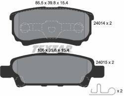 TEXTAR Set placute frana TEXTAR 2401401 (2401401) - fixbox