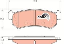 TRW Set placute frana TRW GDB3348 (GDB3348)