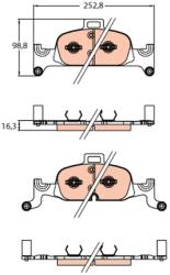 TRW Set placute frana TRW GDB2126 (GDB2126)