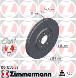 ZIMMERMANN Disc frana ZIMMERMANN 100.1235. 52 (100.1235.52)