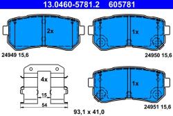 ATE Set placute frana ATE 13.0460-5781.2 (13.0460-5781.2)