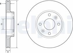 DELPHI Disc frana DELPHI BG4459C (BG4459C) - fixbox