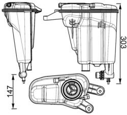 MAHLE Vas de expansiune, racire MAHLE CRT 95 000S (CRT 95 000S)