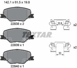 TEXTAR Set placute frana TEXTAR 2283801 (2283801)