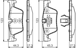 Bosch Set placute frana BOSCH 0 986 494 554 (0 986 494 554)