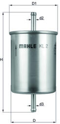 MAHLE Filtru combustibil MAHLE KL 2 (KL 2) - fixbox
