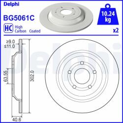 DELPHI Disc frana DELPHI BG5061C (BG5061C) - fixbox