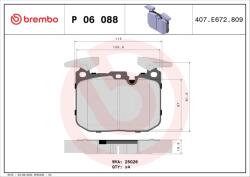 BREMBO Set placute frana, frana disc BREMBO P 06 088 - fixbox