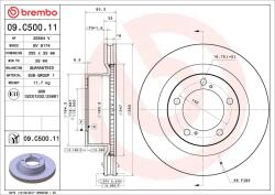 BREMBO Disc frana BREMBO 09. C500.11 (09.C500.11)