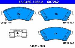 ATE Set placute frana ATE 13.0460-7262.2 (13.0460-7262.2)