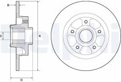 DELPHI Disc frana DELPHI BG9132RS (BG9132RS) - fixbox