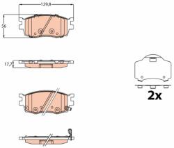 TRW Set placute frana TRW GDB3626 (GDB3626)