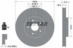 TEXTAR Disc frana TEXTAR 92174005 (92174005)