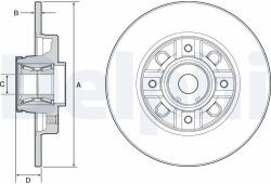 DELPHI Disc frana DELPHI BG9116RS (BG9116RS) - fixbox