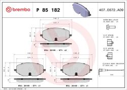 BREMBO Set placute frana BREMBO P 85 182 (P 85 182)