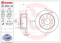 BREMBO Disc frana BREMBO 08.8094. 40 (08.8094.40)
