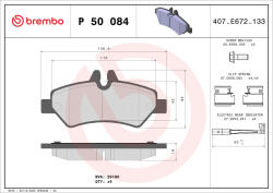BREMBO Set placute frana BREMBO P 50 084 (P 50 084)