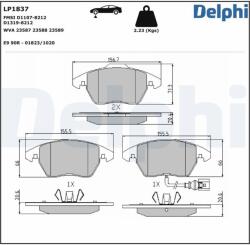 DELPHI Set placute frana DELPHI LP1837 (LP1837)