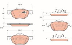 TRW Set placute frana TRW GDB3355 (GDB3355)