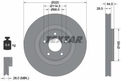 TEXTAR Disc frana TEXTAR 92283503 (92283503)