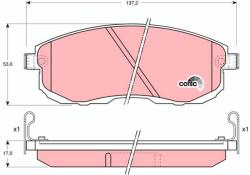 TRW Set placute frana TRW GDB1003 (GDB1003) - fixbox