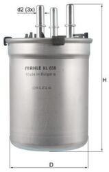 MAHLE Filtru combustibil MAHLE KL 838 (KL 838) - fixbox