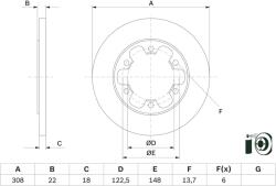Bosch Disc frana BOSCH 0 986 479 D43 (0 986 479 D43) - fixbox
