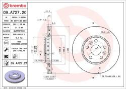 BREMBO Disc frana BREMBO 09. A727.21 (09.A727.21)