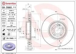 BREMBO Disc frana BREMBO 09. D985.11 (09.D985.11)