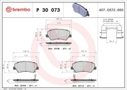 BREMBO Set placute frana BREMBO P 30 073 (P 30 073)