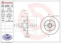 BREMBO Disc frana BREMBO 08.5005. 14 - fixbox