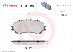 BREMBO Set placute frana BREMBO P 56 100 (P 56 100)