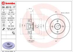 BREMBO Disc frana BREMBO 08.9512. 17 - fixbox