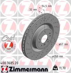 ZIMMERMANN Disc frana ZIMMERMANN 400.3685. 20 (400.3685.20)