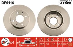 TRW Disc frana TRW DF6116 (DF6116) - fixbox