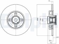 DELPHI Disc frana DELPHI BG9053RSC (BG9053RSC) - fixbox