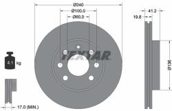 TEXTAR Disc frana TEXTAR 92111403 (92111403)